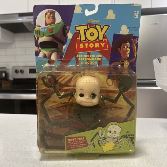 Toy Story Baby Face Disney Original 1995 Blinking Eye Pull-back Action sealed - Picture 1 of 5